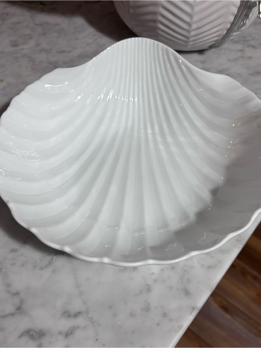 Studio Nova White Shell Ceramic Serving Dish